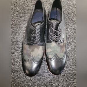 Cole Haan Black and Camouflage Oxfords